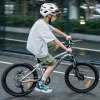 Rockbros LK-67 jaunimo dviračių šalmas su nuimamu skydeliu, 54-58 cm, baltas