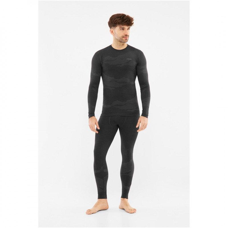 Viking Gasher Man Set Merino vyriškas termoaktyvaus apatinio trikotažo komplektas, dydis L, juodas