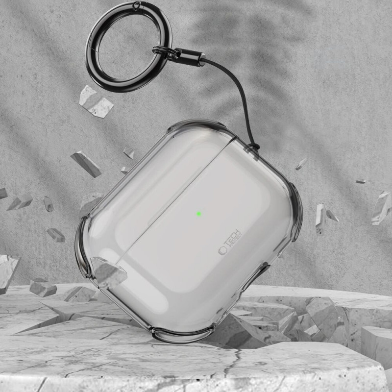 Tech-Protect Bounce dėklas Apple AirPods Pro 3 ausinukų įkrovimo dėžutei, Ash