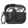 Tech-Protect Slim Hook polikarbonatinis dėklas Apple AirPods Pro 3 ausinukams, juodas