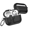 Tech-Protect Slim Hook polikarbonatinis dėklas Apple AirPods Pro 3 ausinukams, juodas