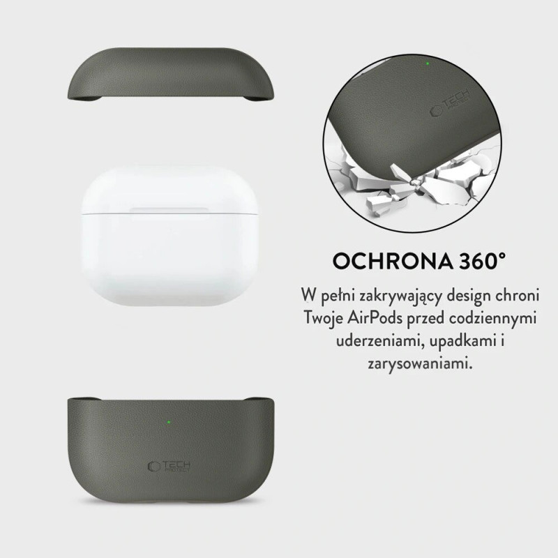 Tech-Protect NaturalFit odinis dėklas Apple AirPods Pro 3, Olive Green