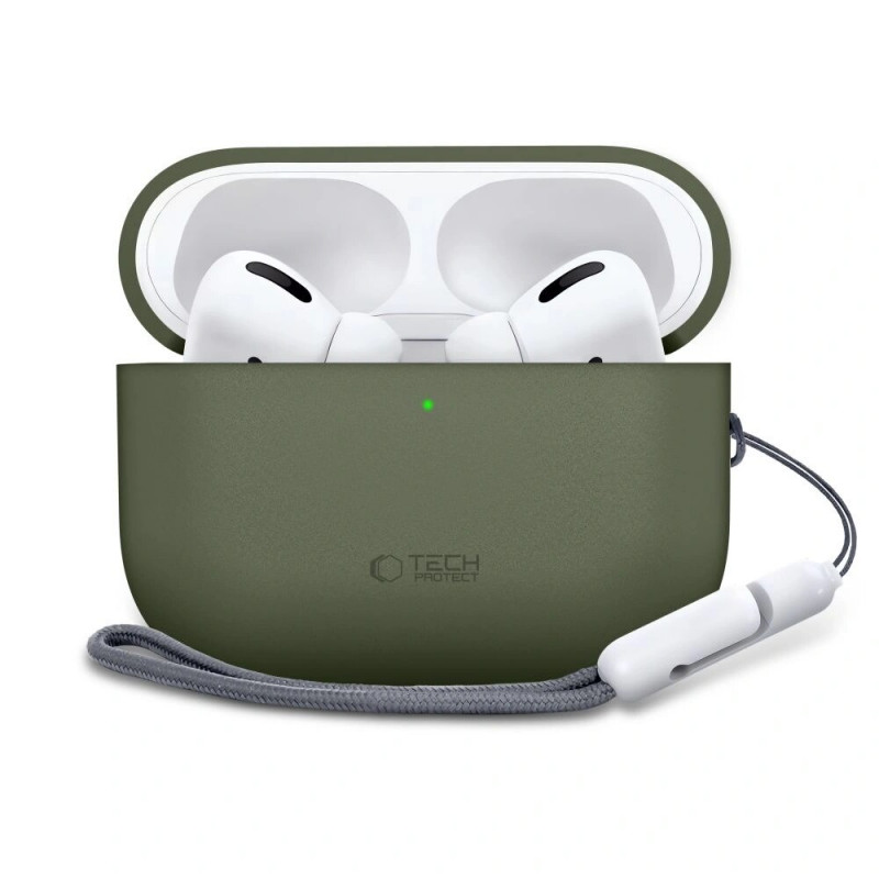 Tech-Protect Silicone Tech-Protect silikoninis dėklas Apple AirPods Pro 3, alyvuogių žalios spalvos