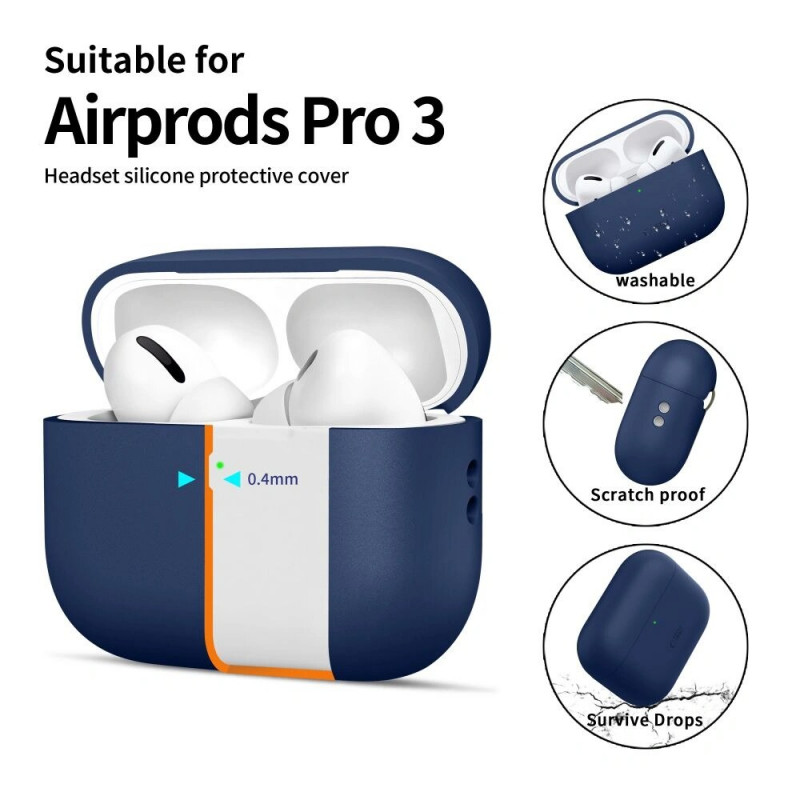Tech-Protect Silicone silikoninis dėklas Apple AirPods Pro 3, Navy Blue