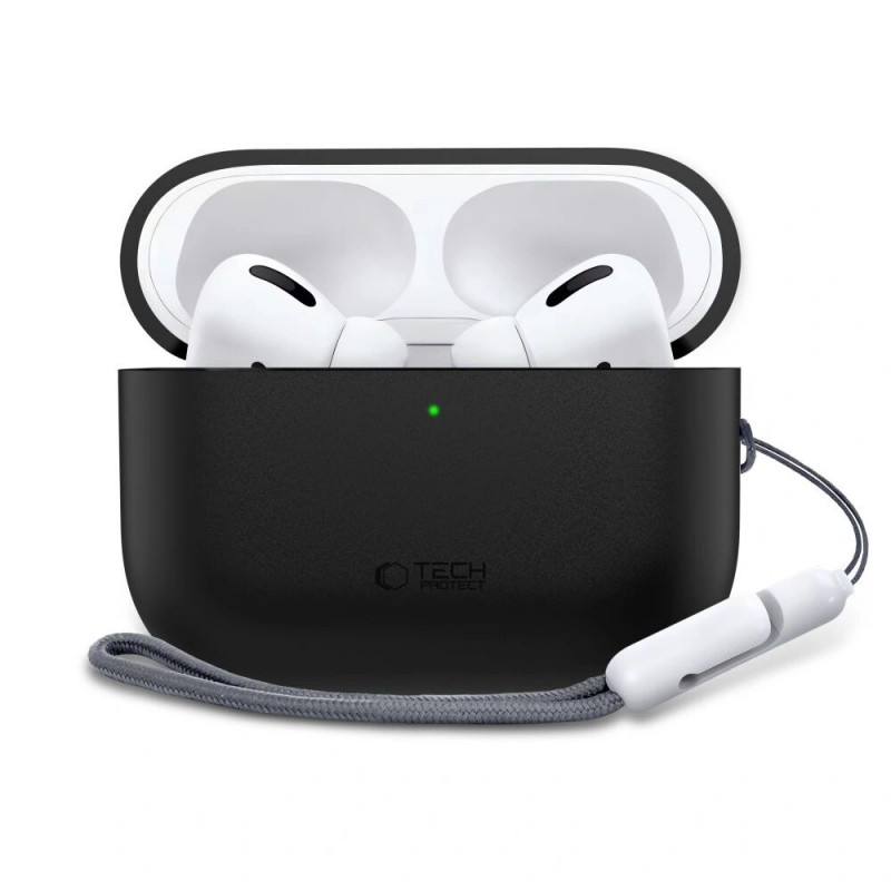 Tech-Protect Silicone silikoninis dėklas Apple AirPods Pro 3, juodas