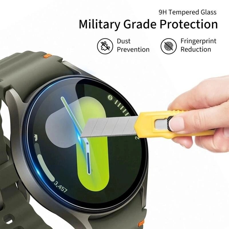 Tech-Protect Glass Fit+ rinkinys Samsung Galaxy Watch 8 Classic 46mm, permatomas (2 vnt.)