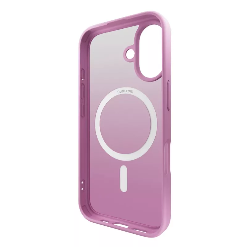 Puro Gradient MagSafe TPU dėklas iPhone 16, rausvas
