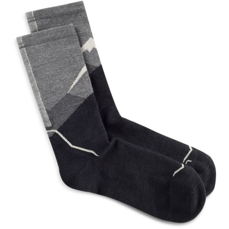 Buff Merino Lightweight Crew LWC1 kojinės, Graphite, L