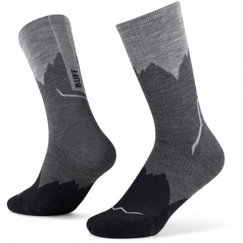 Buff Merino Lightweight Crew LWC3 kojinės, juodos, L
