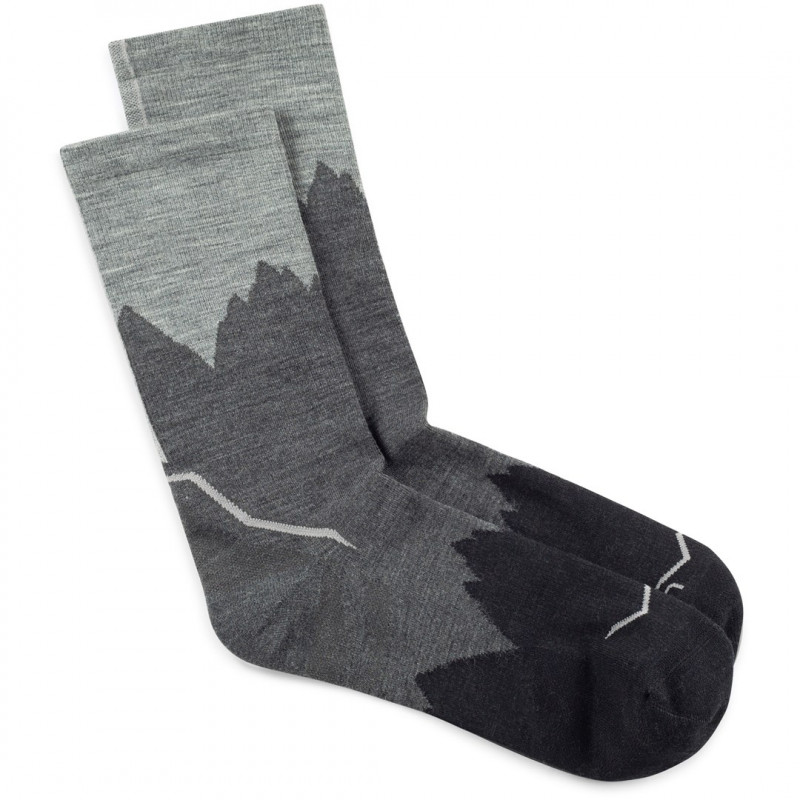 Buff Merino Lightweight Crew LWC3 kojinės, juodos, L