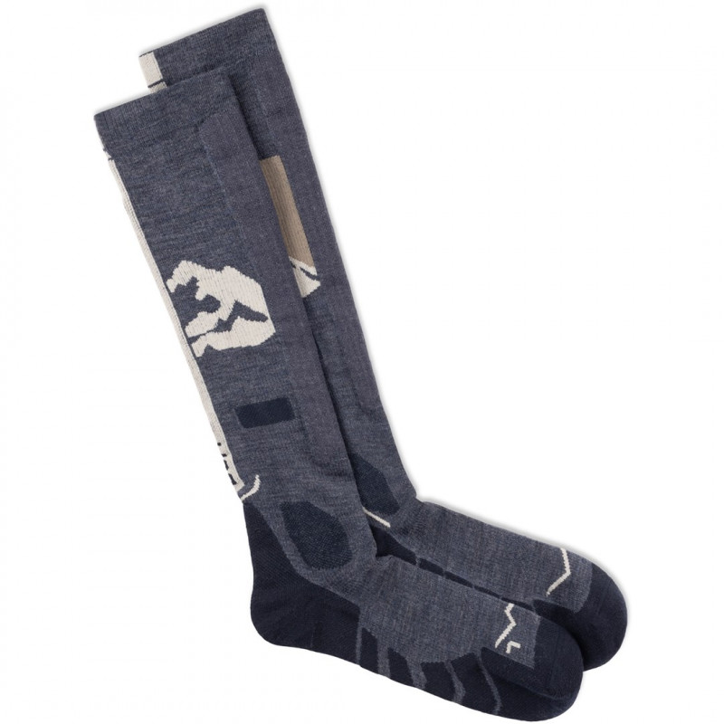Buff Merino HW Over The Calf HWO1 kojinės, Night Blue, L