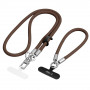 Tech-Protect C10S Rope peties dirželio ir riešo dirželio rinkinys, Walnut Brown/Titanium