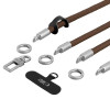 Tech-Protect C10S Rope peties dirželio ir riešo dirželio rinkinys, Walnut Brown/Titanium