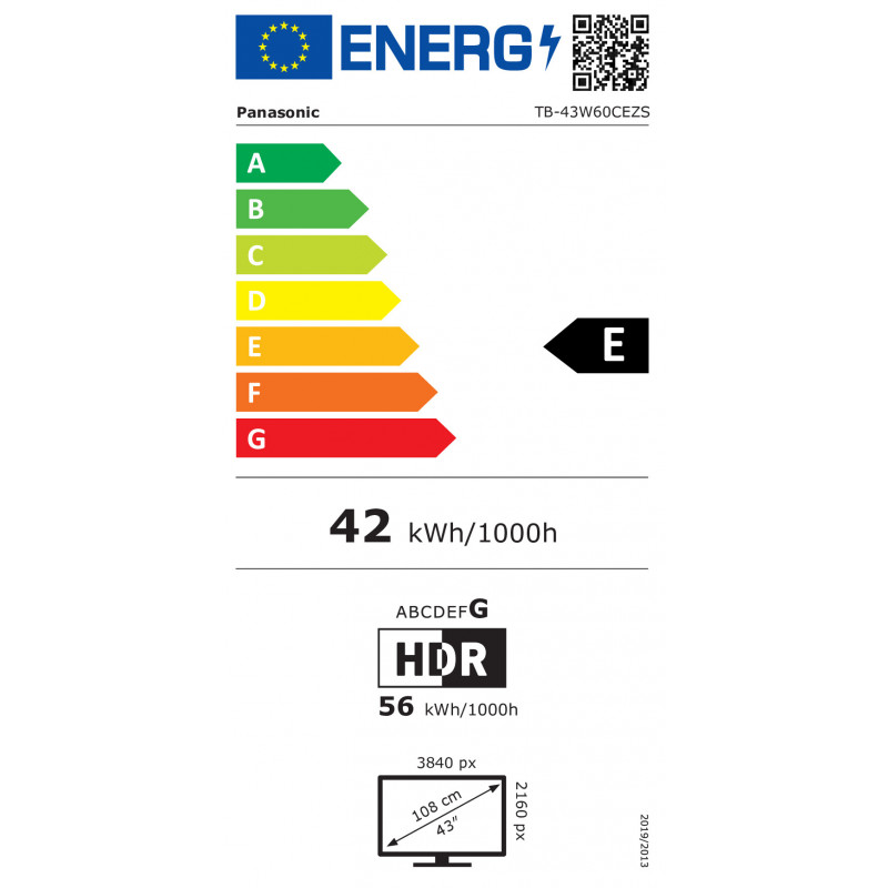 Panasonic TB-43W60CEZS 43 colių LED UHD išmanusis televizorius su multituneriu ir TiVo