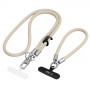 Tech-Protect C10S Rope kryžminė ir riešo dirželių rinkinys, Desert Beige/Titanium