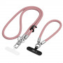 Tech-Protect C10S Rope skersinė ir riešo dirželių rinkinys, Dusty Rose/Titanium