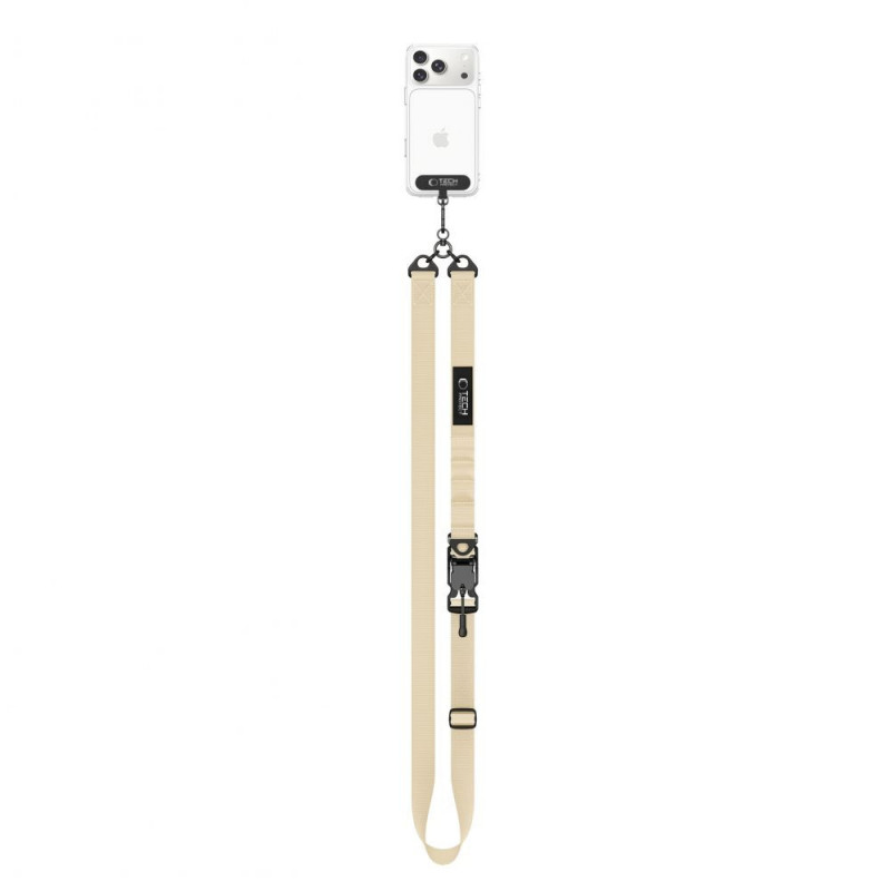 Tech-Protect C9S Rope Crossbody telefono dirželis, Sienna Beige