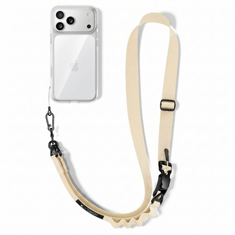 Tech-Protect C9S Rope Crossbody telefono dirželis, Sienna Beige