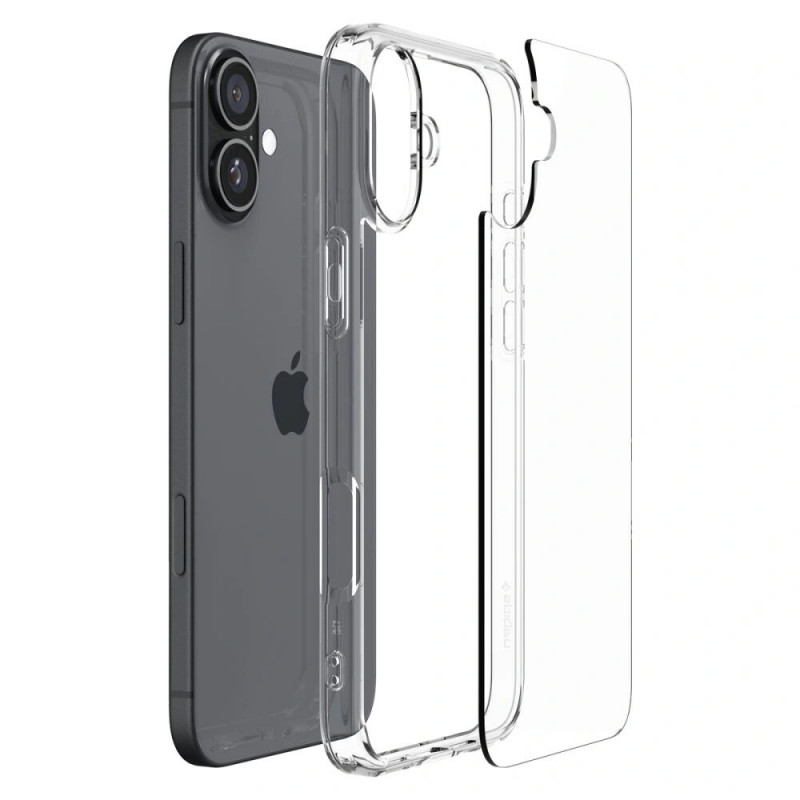Spigen Ultra Hybrid dėklas Apple iPhone 16, Crystal Clear