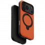 UNIQ Elix 360 Rotating Kickstand dėklas, skirtas Apple iPhone 18 Pro / 17 Pro, oranžinis