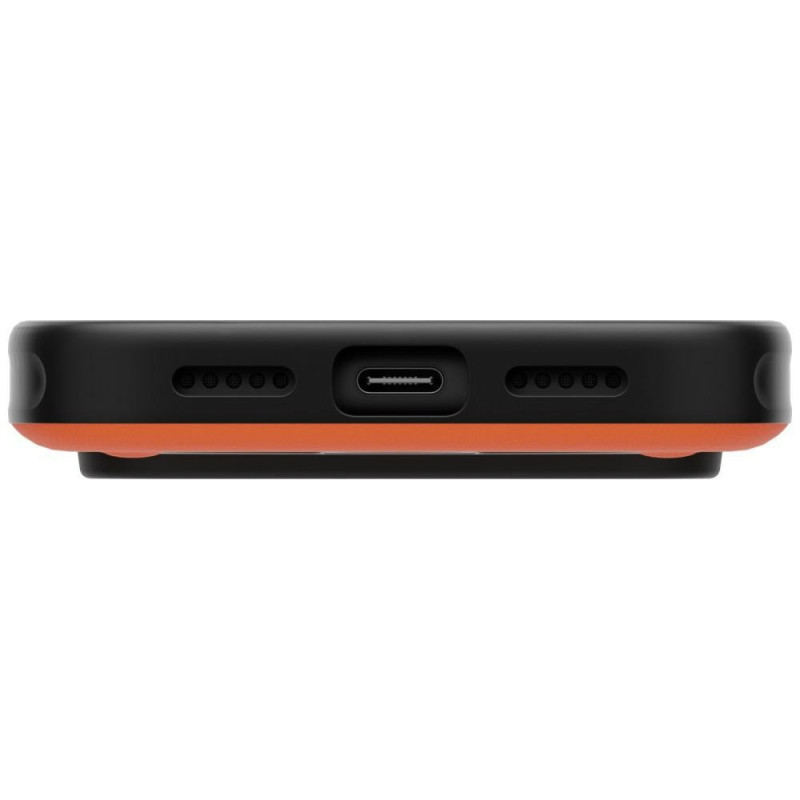 UNIQ Elix 360 Rotating Kickstand dėklas, skirtas Apple iPhone 18 Pro / 17 Pro, oranžinis