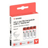 Verbatim 30249 USB-C įkraunamos baterijos Li-ion AA 2100 mAh (4 vnt.)