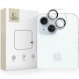Tech-Protect Cam Fit+ fotoaparato objektyvo grūdintas stiklas, skirtas Apple iPhone 14 / 14 Plus / 15 / 15 Plus, permatomas