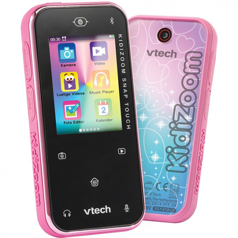 VTech KidiZoom Snap Touch 80-549254 vaikiškas skaitmeninis fotoaparatas, rožinis