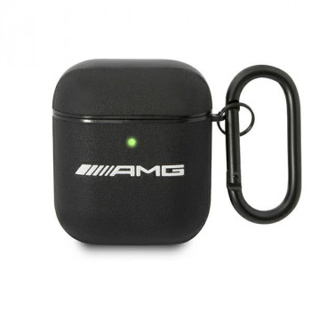 Mercedes-AMG AMA2SLWK Leather Big Logo odinis Apple AirPods 1/2 dangtelis, juodas