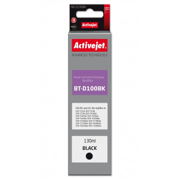 Activejet AB-D100Bk rašalo buteliukas Brother spausdintuvams, pakaitalas Brother BT-D100BK, Supreme, 130 ml, juodas