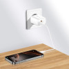 Tech-Protect NCA30 sieninis įkroviklis USB-A, USB-C PD 30W / QC3.0, baltas