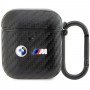 BMW BMA2WMPUCA2 Carbon Double Metal Logo dangtelis Apple AirPods 1/2, juodas