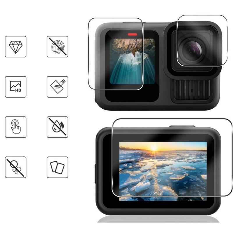 Tech-Protect Glass Fit+ grūdintas stiklas GoPro Hero 13 (2 vnt.), Clear