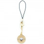 Guess GUCPMHGLD 4G Heart Diamond Charm telefonų pakabukas su cirkoniais, auksinis