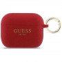 Guess Silicone Glitter Ring Guess silikoninis blizgus AirPods Pro 3 įkrovimo dėklo dangtelis, fuchsia