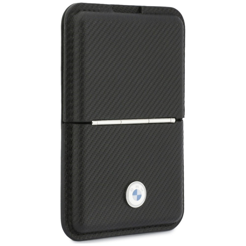 BMW Carbon Metal Logos MagSafe piniginė, juoda