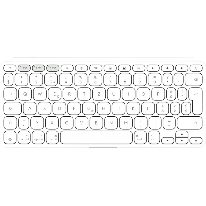 Logitech Keys-To-Go 2 klaviatūra iPad (920-013009), Pale Grey, šveicariška išdėstymas