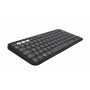 Logitech Pebble Keys 2 K380s belaidė Bluetooth klaviatūra (920-011803), grafito spalvos, prancūziška klaviatūros išdėstymas
