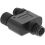Delock 60849 M12 Y formos skirstytuvas, A-koduotas, 4 kontaktų, 1 x kištukas į 1 x kištuką ir 1 x lizdą