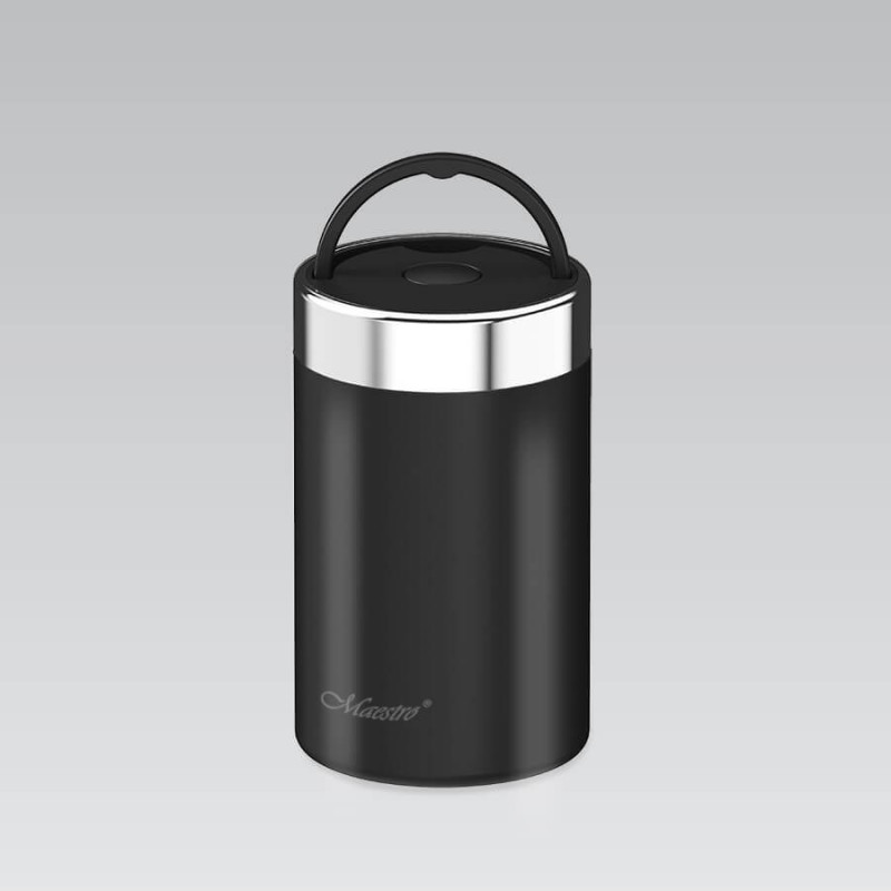Maestro MR-1649-50-BLACK termosas maistui, 500 ml, juodas