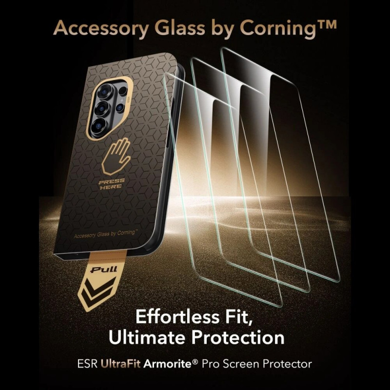 ESR UltraFit Armorite Pro grūdintas stiklas skirtas Samsung Galaxy S26 Ultra, permatomas