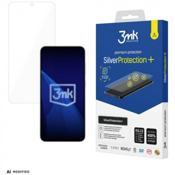 3MK SilverProtection+ antimikrobinė ekrano apsauginė plėvelė, skirta Samsung Galaxy S26 FE