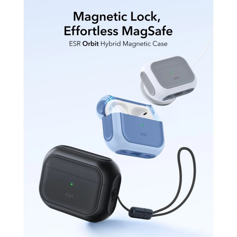 ESR Orbit HaloLock MagSafe dėklas Apple AirPods Pro 3, juodas