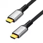 LogiLink CH0121 HDMI kabelis, A/M–A/M, 8K/60 Hz, 48 Gbps, metalas, nailonas, juodas/pilkas, 1 m