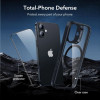 ESR Classic Hybrid MagSafe dėklas su grūdintu stiklu, skirtas Apple iPhone 17, permatomas/juodas