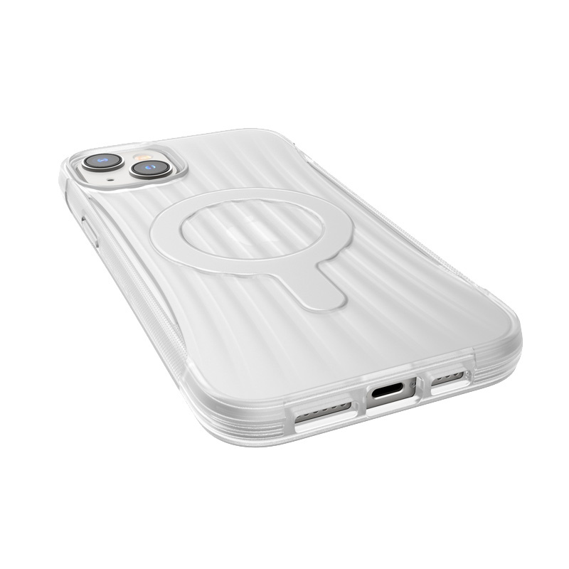 X-Doria Raptic Clutch MagSafe dėklas, skirtas Apple iPhone 14 Plus / 15 Plus, permatomas