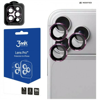 3MK Lens Protection Pro Apple iPhone 18 Pro / 18 Pro Max fotoaparato objektyvo apsauga, grūdintas stiklas, Burgundy