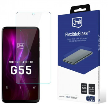 3MK FlexibleGlass hibridinis stiklas, skirtas Motorola Moto G55 5G