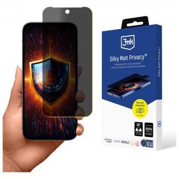 3MK Silky Matt Privacy matinė privatumo ekrano apsauga skirtas Google Pixel 9A, juoda