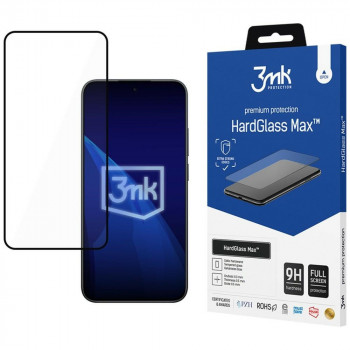 3MK HardGlass Max grūdintas sustiprintas stiklas, skirtas Xiaomi Redmi Note 15 Pro 5G, juodas